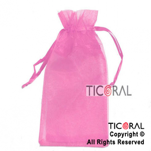 BOLSA FUCSIA ORGANZA 25X15CM HS2628-5 x 1